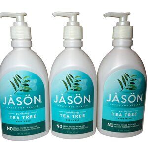 3 x Jason Purifying Tea Tree Body Wash 16 fl oz Tea Tree Oil & Aloe Vera NEW